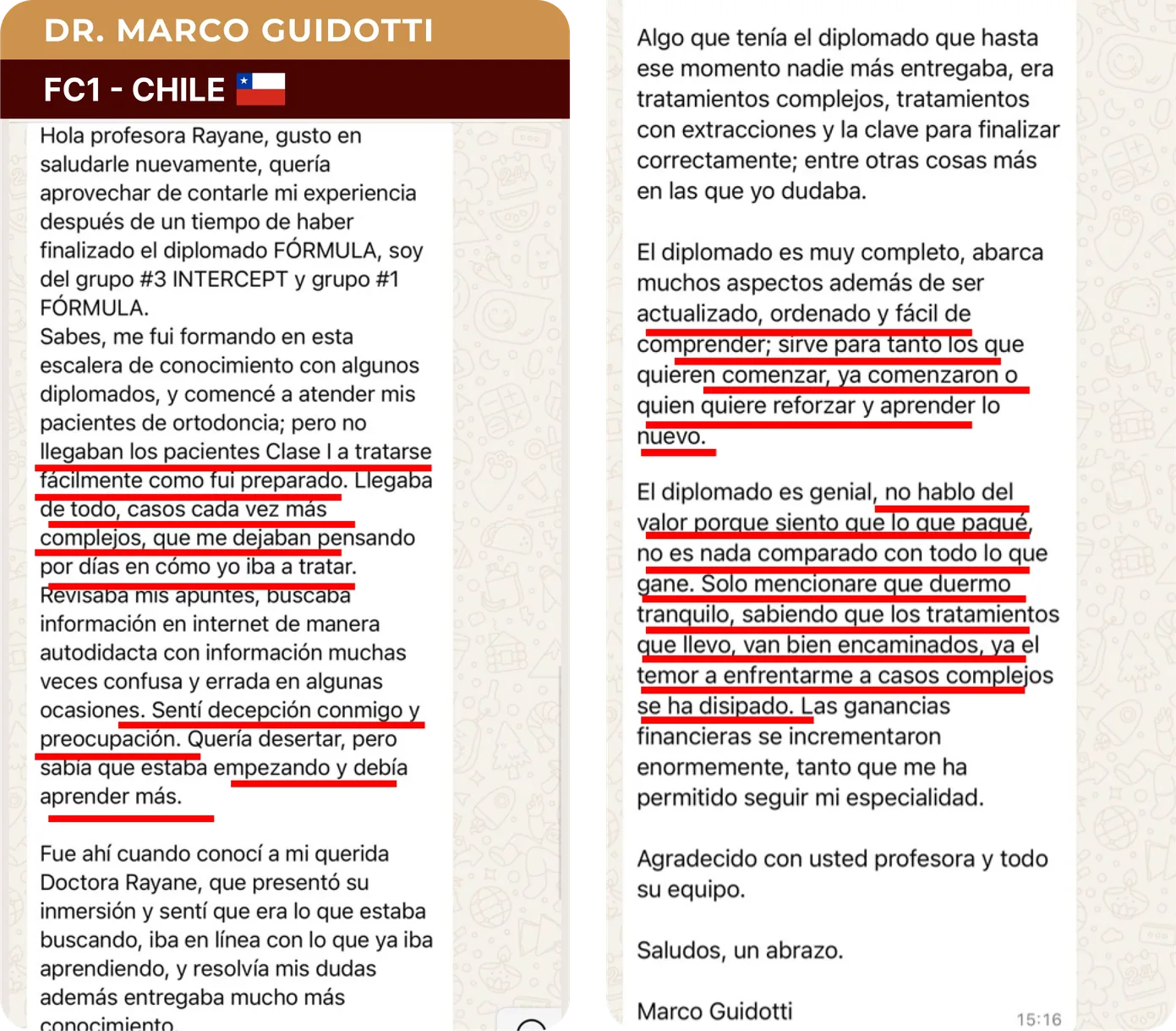 Testimonio de un alumno del Diplomado Fórmula Correctiva